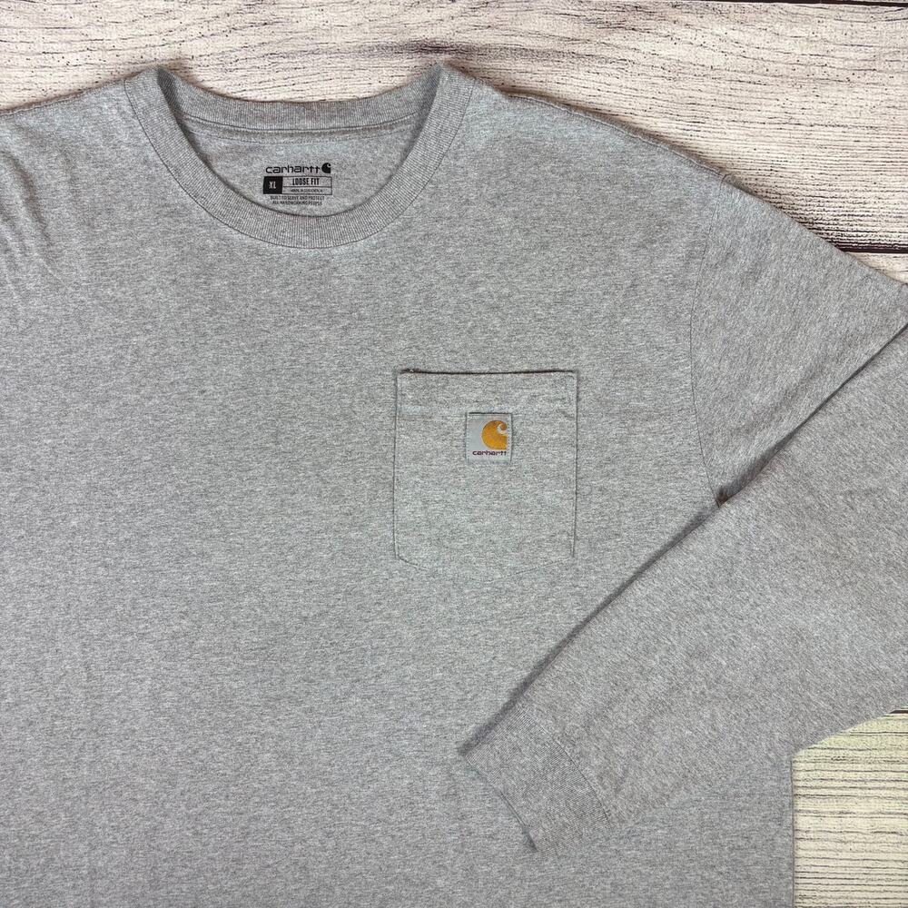 Carhartt Gray Long Sleeve Pocket Shirt